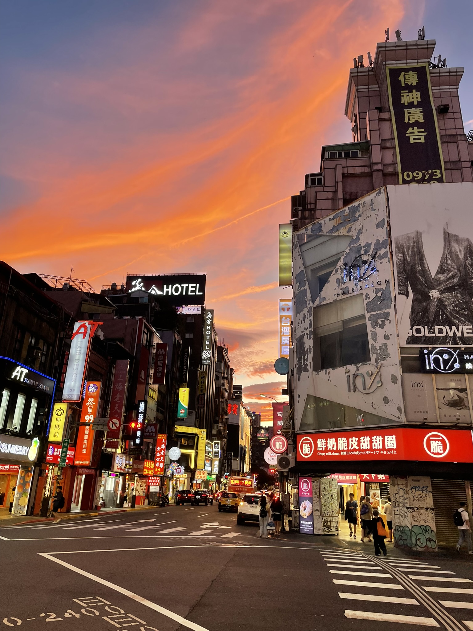 Historic lanes and temple rooftops in the Wanhua District of Taipei, Taiwan.