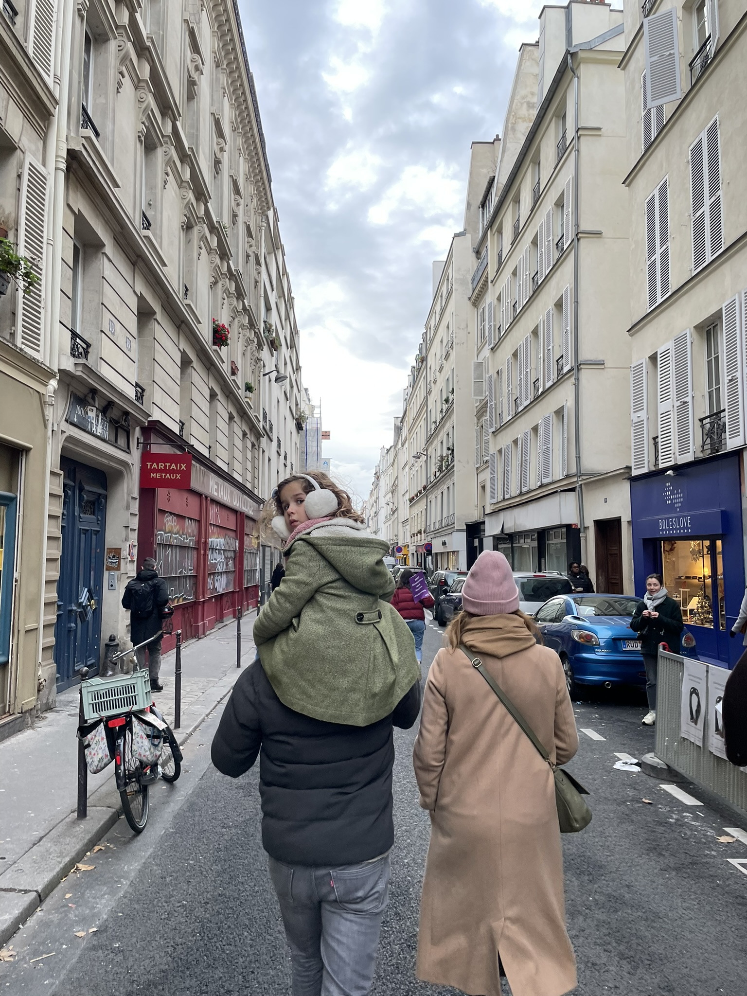A quiet Parisian street scene captured in Paris, France.