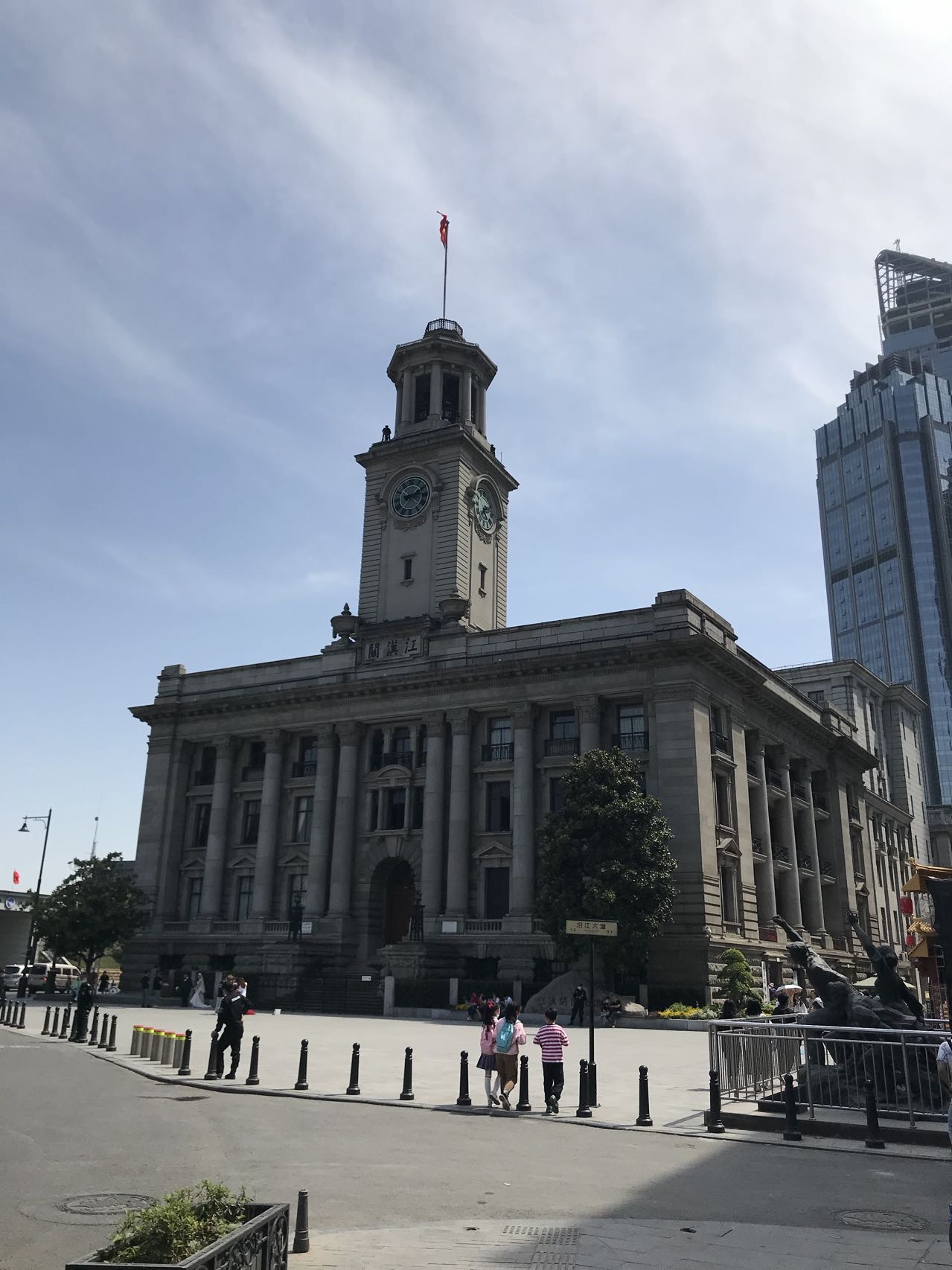 A candid street scene captured in Wuhan, China.